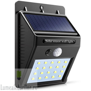 APLICA LED SOLARA CU SENZOR DE MISCARE