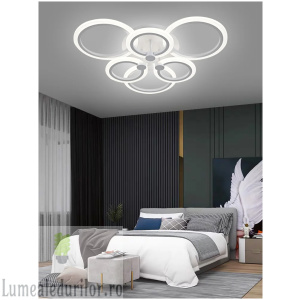 Lustra LED dimabila cu telecomanda 3 functii 84W