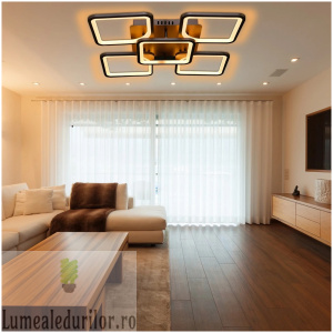 Lustra LED dimabila cu telecomanda 3 functii Maro 80W