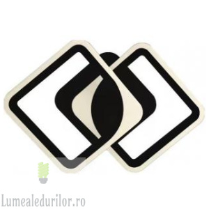 Lustra LED dimabila cu telecomanda 3 functii negru 50W