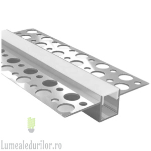Profil LED 2m incastrat sub tencuiala