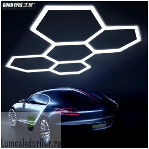 Tavan LED honeycomb set 5 hexagoane