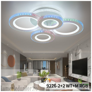 Lustra LED RGB Digital Smart cu Telecomanda wifi 2.4G lumina/rece/calda/neutra intensitate reglabila